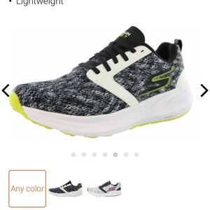 SKECHERS GO RUN RIDE 7 NIGH OWL 55225WBK HIGH VISIBILITY. Mens 10/Womens 11 1/2